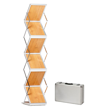 Wooden catalogue shelf